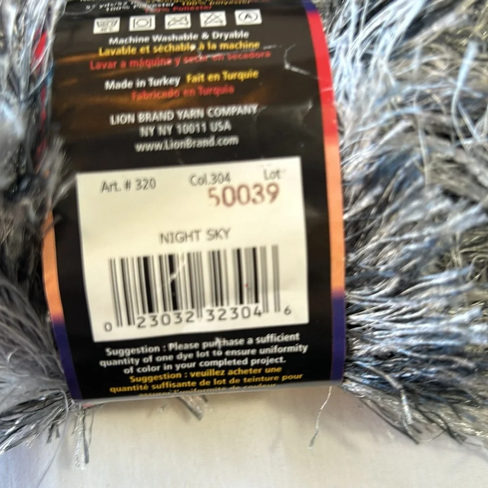 New Lion Brand Fun Fur Stripes, Fun Fur Prints and Fun Fur Eyelash Yarn-4 Skeins